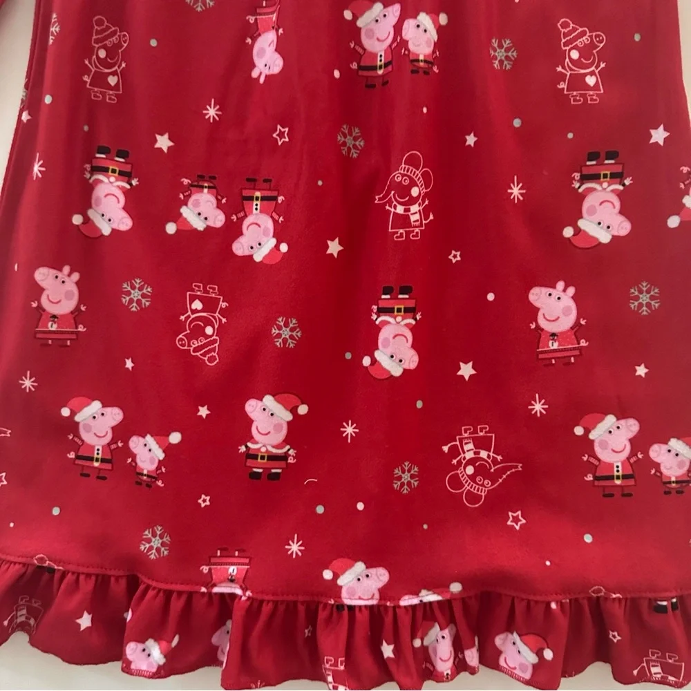 Peppa Pig 5T Toddler Girl Holiday Christmas Nightgown NWT Red George